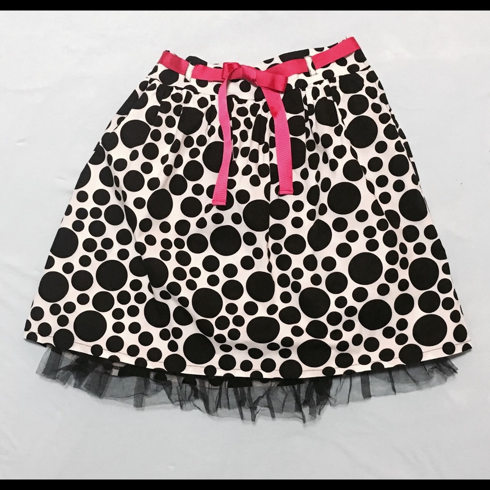 Speechless White Black Polka Dot Skirt Pink Large